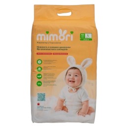 Детские подгузники Mimori размер L №54 (9–12 кг)