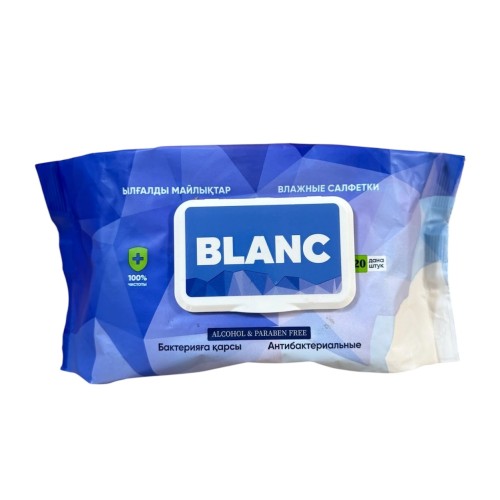 Влажные салфетки антибактериальные BLANC 120 шт
