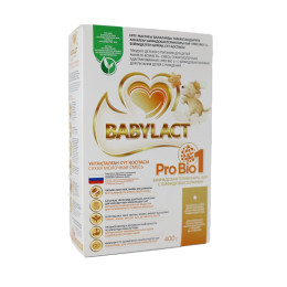 Смесь сухая молочная адаптированная «BABYLACT Pro Bio 1» с бифидобактериями для питания детей с рождения до 12 месяцев