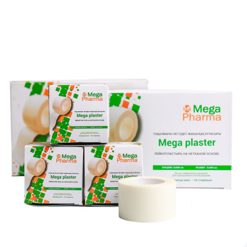 2,5 х 1000см «Лейкопластырь на нетканой основе «MEGA PLASTER»