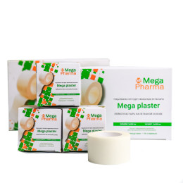 2,5 х 500см «Лейкопластырь на нетканой основе «MEGA PLASTER»