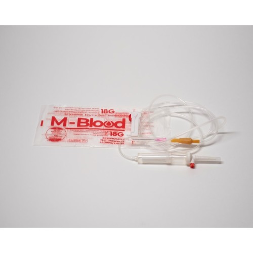 Система M-Blood для переливания крови и кровезаменителей с иглой 18G (стерильная)